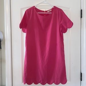 JCPenny Hot Pink Scalloped T-Shirt Dress